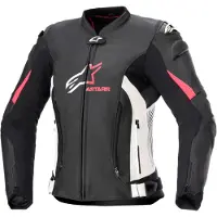 Alpinestars Stella GP Plus V4 Leren Jas Zwart Wit Diva Roze Maat 44