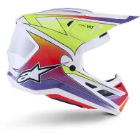 Alpinestars S-M7 Fuse Wit Multikleur Crosshelm Maat S