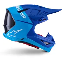 Alpinestars S-M10 Flood, motorcrosshelm ,Blauw/Lichtblauw/Zwart ,M