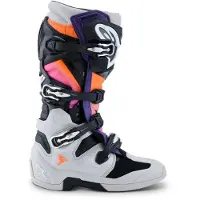 Alpinestars Tech 7, laarzen ,Zwart/Lichtgrijs/Oranje/Neon-Pink ,13 US