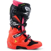 Alpinestars Tech 7, laarzen ,Neon-Rood/Zwart/Neon-Pink ,12 US