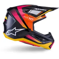 Alpinestars S-M7 Rise Zwart Roze Crosshelm Maat L