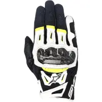 Alpinestars SMX 2 Air Carbon V2, Handschoenen ,zwart/witte/neon geel ,S