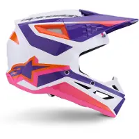 Alpinestars S-M3 Heat Wit Lila Crosshelm Maat XL