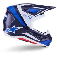 Alpinestars S-M7 Rise Blauw Wit Crosshelm Maat S