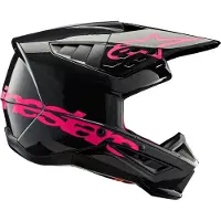 Alpinestars S-M5 Corp Helm Ece 22.06 Zwart Diva Roze Glanzend Maat XL