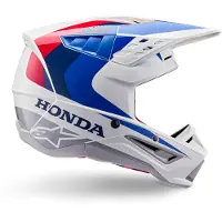Alpinestars Honda S-M5 Helm Ece 22.06 Wit Blauw Rood Glanzend Maat 2XL