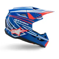 Alpinestars S-M3 Youth Wurx Blauw Rood Wit Zwart Offroad Helm Maat M