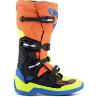 Alpinestars Tech 5, laarzen ,Neon-Oranje/Blauw/Neon-Geel ,13 US