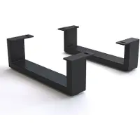 DELIFE Pootglijder metaal zwart 12,5 cm voor kastmeubels met een diepte van 45 cm (set van 2)
