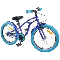 vidaXL Kinderfiets 22 Inch voor 7-12 jaar oud Donkerblauw