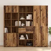 vidaXL Boekenkast Oud hout 30 x 42,4 x 185,2 cm