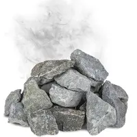 Flameup Duitse Diabaas Saunastenen, 20 kg, 50 - 80 mm, Voorgewassen Saunastenen voor Saunakachels, Met de hand geselecteerd, Milieuvriendelijke Sauna-accessoires voor alle soorten sauna's
