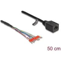 DeLOCK 88005 RJ45 Netwerkkabel, patchkabel CAT 5e 0.50 m Zwart 1 stuk(s)