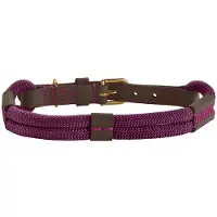 Hunter Halsband Malia Blackberry&Donkerbruin - Hondenhalsband - 55 cm