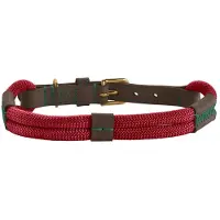 Hunter Halsband Malia Wijnrood&Donkerbruin - Hondenhalsband - 50 cm