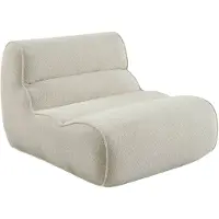 Sweeek Loungestoel, 1 zits fauteuil van chenille stof Crème