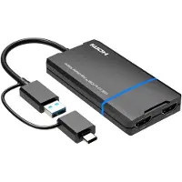 Microconnect MC-USB3.1CHDMIX2-2IN1, 0,12 m, USB-C, HDMI, mannelijk, vrouwelijk, 3840 x 2160 pixels