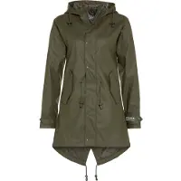 BMS Olijf groene dames regenjas / parka HafenCity van L