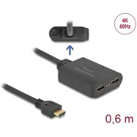 DeLOCK HDMI splitter 1 x HDMI in naar 2 x HDMI uit 4K 60 Hz - met downscaler