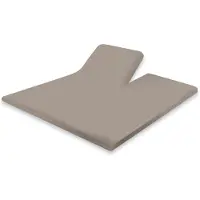 Eleganzzz Splittopper Hoeslaken Katoen Perkal - Zand - 160x200cm - Split Enkel - Single Split Topper - Hoeslakens - Tweepersoons