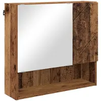 vidaXL Spiegelkast Oudhout 59 x 17 x 55 cm Bewerkt hout