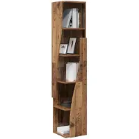 vidaXL Hoekkast 27,5x27x140cm Bewerkt hout Oudhout