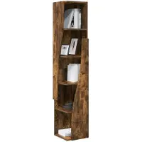 vidaXL Hoekkast 27,5x27x140cm Bewerkt hout Rook Eiken