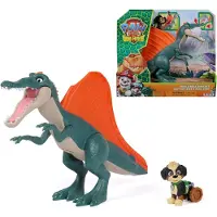 Paw Patrol - De Dino Film Rise & Roll Dino Set bevat speelgoeddinosaurus Spinosaurus van 17,7 cm met geluiden en Rex-actiefiguur