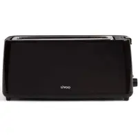 Livoo Long slot toaster - - DOD168N - 900 W - Adjustable thermostat: 7 levels - Black