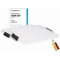 Novaliv 2x vervangingsdeksels 27 liter met clipsluiting 46,5x36,5 cm Transparant