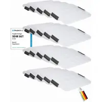 Novaliv 20x vervangingsdeksels 28-40 liter met clipsluiting 61x40 cm transparant