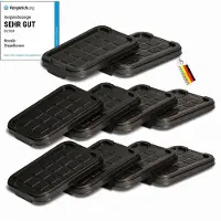 Novaliv , 10 reserve deksels voor 2 liter containers met clipsluiting, 19x14 cm, antraciet
