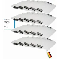 Novaliv 20x vervangingsdeksels 15 liter met clipsluiting 41x29 cm transparant