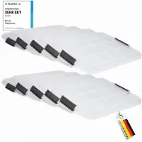 Novaliv 10x vervangingsdeksels 27 liter met clipsluiting 46,5x36,5 cm transparant