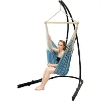 AMANKA Hangkrukframe HMG-153 met hangkruk HMG-40, blauw met strepen