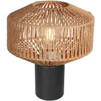 Steinhauer Tafellamp Ropex met rotan kap Ø23cm