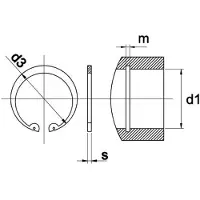 Kobout Borgring Din472 65X2,5Mm V Boring - 10 Stuks