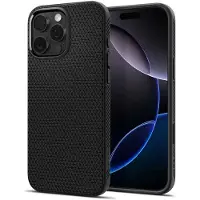 Spigen Liquid Air T MagFit Hoesje Geschikt voor Apple iPhone 16 - Back Cover Flexibel TPU Matte Zwart