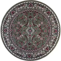 Muratap Nain klassiek rond laagpolig oosters vloerkleed vintage tapijt -
