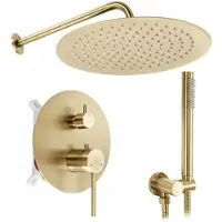 REA Inbouw Regendoucheset Foss Clif Brush Gold + Box