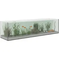 vidaXL Aquarium met opslag Doorzichtig 80 x 20 x 20 cm Glas