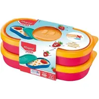 Maped M870901, Doos, Rechthoekig, 0,15 l, Oranje, Rood, ABS kunststof, Polypropyleen (PP), Silicone, 2 stuk(s)