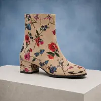Lureaux Blanc Velour Flora lady Boot - - Nette Kleurrijke Schoenen Met - Of Zonder - Print - Heren