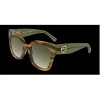 Longchamp Zonnebril LO717S 55/21/140 Gestreept kaki bruin havana Acetaat VROUW LO717S