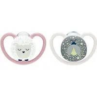 Nuk Perfect Match Air Night fopspeen siliconen 0-6m 2st