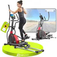 Hop-Sport crosstrainer HS-095CF - crosstrainer 30kg vliegwiel - crosstrainer gebruikersgewicht 135kg - zwart