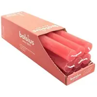 Bolsius - Rustieke Dinerkaarsen - Bordeaux Rood - 9 stuks - 13 branduren - 27 cm