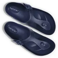 Holster Coastal vegan slides podologisch goedgekeurd slipper donker