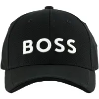 BOSS Pet van gebreid piqué met zes panelen en logostiksel